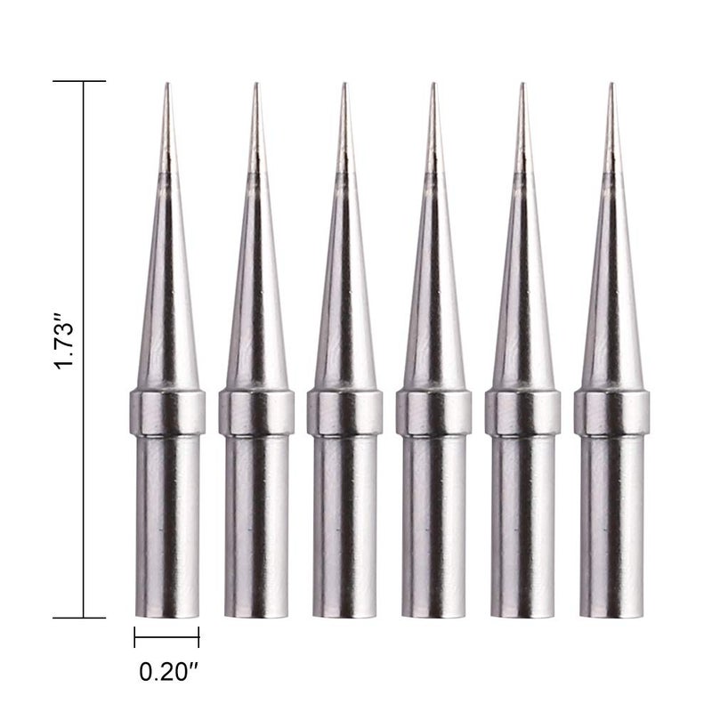IGREAT 6pcs Replacement Tips Weller ET Soldering Iron Tips for WES51/50,WESD51,WE1010NA,PES51 / 50,LR21 ET Tip Series (6PCS-02) - Image 3